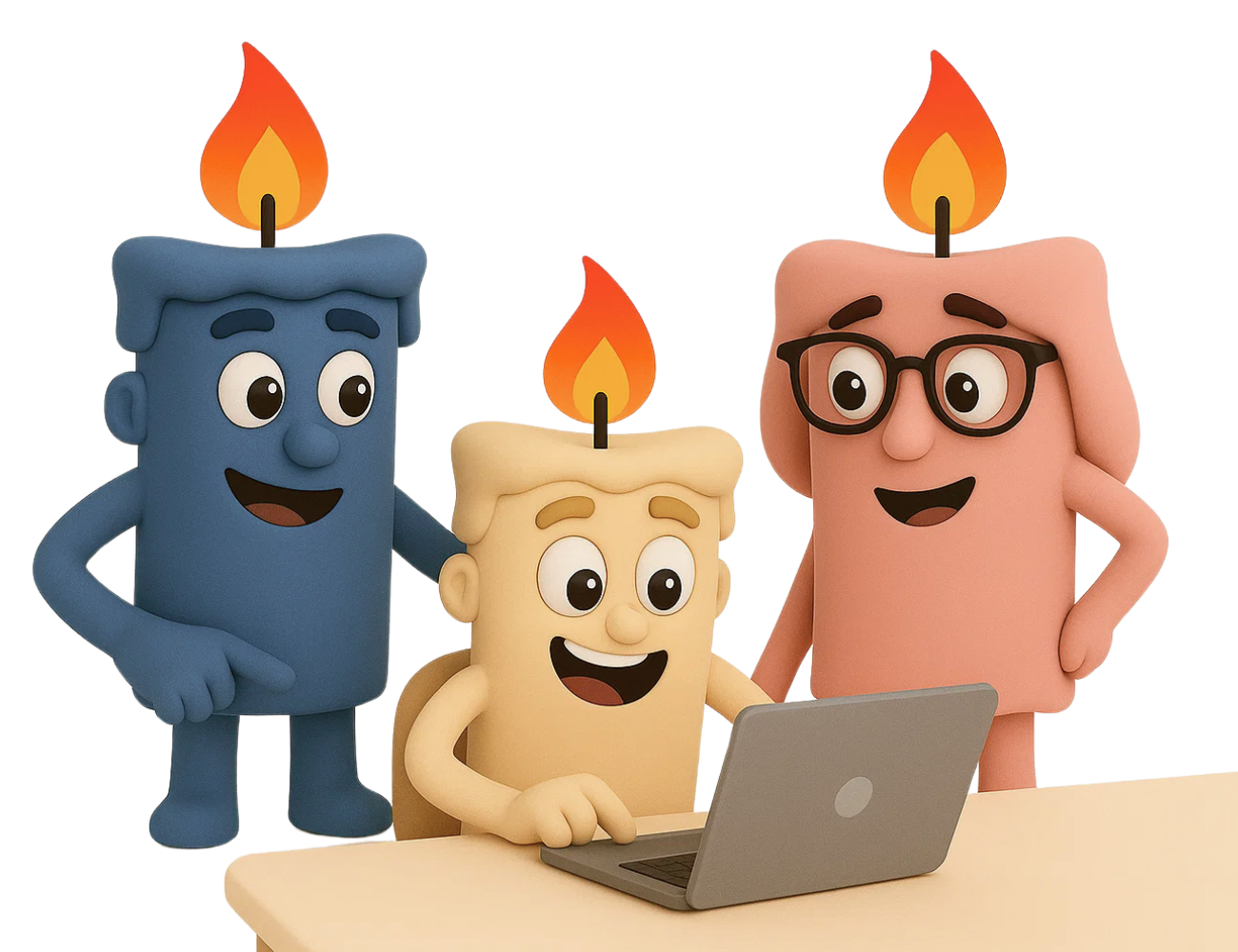 IterLight Mascot - 3 Candles